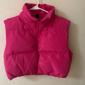 SHEIN Hot Pink Puffer Vest